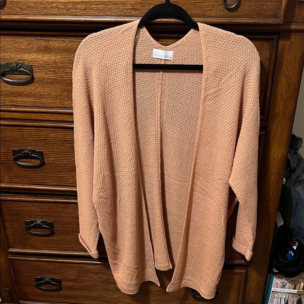 a new day Women's Coral Open-Front Cardigan